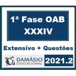 1ª Fase OAB XXXIV (34) EXTENSIVO + Questões (DAMÁSIO 2021.2) (Ordem dos Advogados do Brasil) + super brinde CURSO COMPLETO XXXIII Exame